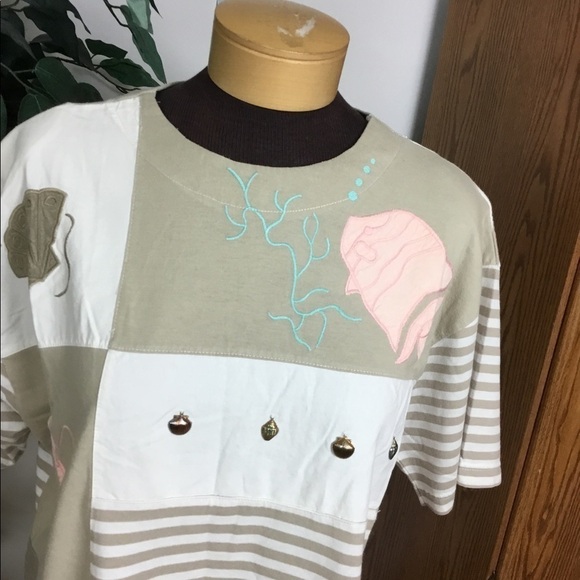 Regent - Sutton LLC short sleeve XL sea shell top - Picture 2 of 11